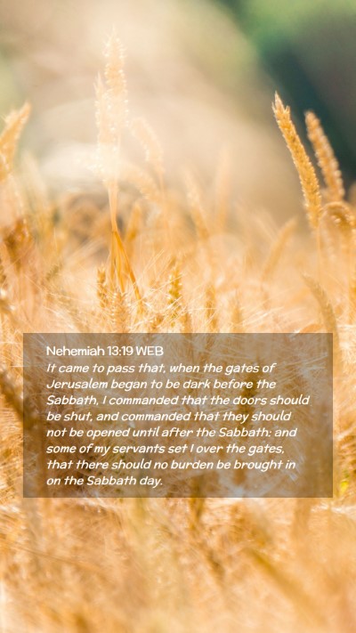 Picture 02 - Nehemiah 13:19 WEB Mobile Phone Wallpaper - It came to pass that, when the gates of Jerusalem - Mobile Bible Verse Wallpaper