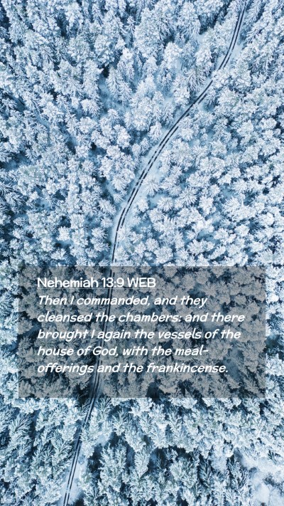 Picture 02 - Nehemiah 13:9 WEB Mobile Phone Wallpaper - Then I commanded, and they cleansed the chambers: - Mobile Bible Verse Wallpaper