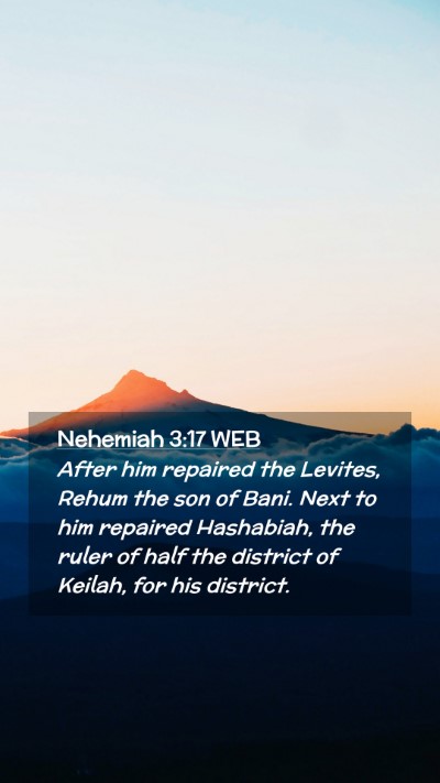 Picture 02 - Nehemiah 3:17 WEB Mobile Phone Wallpaper - After him repaired the Levites, Rehum the son of - Mobile Bible Verse Wallpaper