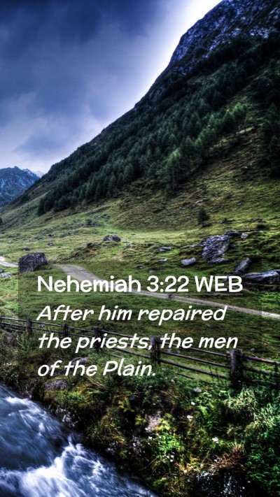 Picture 02 - Nehemiah 3:22 WEB Mobile Phone Wallpaper - After him repaired the priests, the men of the - Mobile Bible Verse Wallpaper
