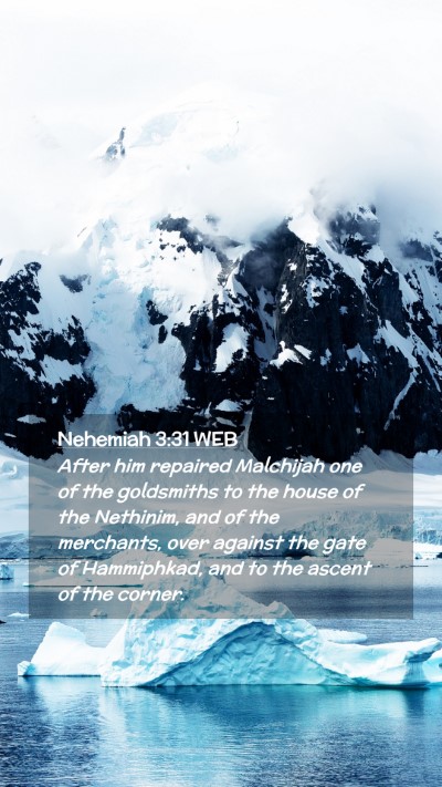 Picture 02 - Nehemiah 3:31 WEB Mobile Phone Wallpaper - After him repaired Malchijah one of the - Mobile Bible Verse Wallpaper