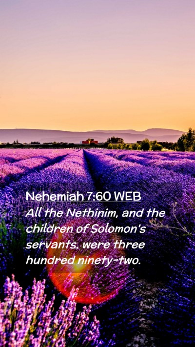 Picture 02 - Nehemiah 7:60 WEB Mobile Phone Wallpaper - All the Nethinim, and the children of Solomon's - Mobile Bible Verse Wallpaper