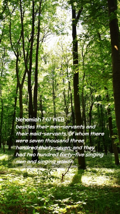 Picture 02 - Nehemiah 7:67 WEB Mobile Phone Wallpaper - besides their men-servants and their - Mobile Bible Verse Wallpaper
