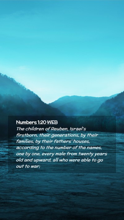 Picture 02 - Numbers 1:20 WEB Mobile Phone Wallpaper - The children of Reuben, Israel's firstborn, their - Mobile Bible Verse Wallpaper