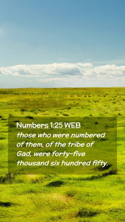 Picture 02 - Numbers 1:25 WEB Mobile Phone Wallpaper - those who were numbered of them, of the tribe of - Mobile Bible Verse Wallpaper