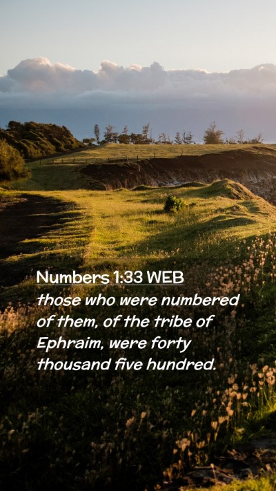 Picture 02 - Numbers 1:33 WEB Mobile Phone Wallpaper - those who were numbered of them, of the tribe of - Mobile Bible Verse Wallpaper