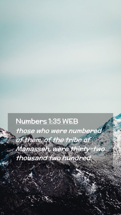 Picture 02 - Numbers 1:35 WEB Mobile Phone Wallpaper - those who were numbered of them, of the tribe of - Mobile Bible Verse Wallpaper