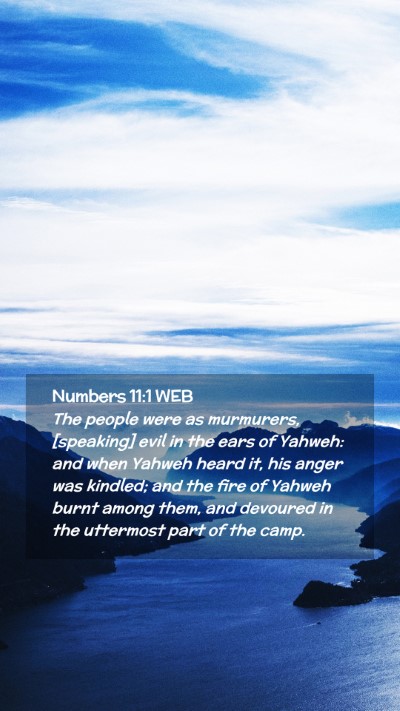 Picture 02 - Numbers 11:1 WEB Mobile Phone Wallpaper - The people were as murmurers, [speaking] evil in - Mobile Bible Verse Wallpaper