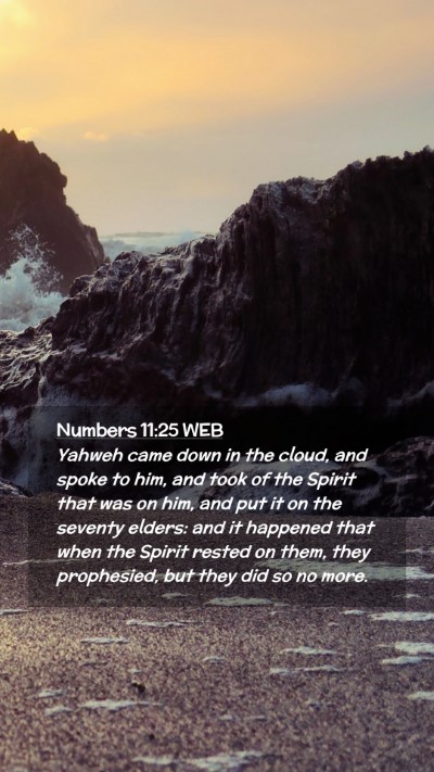 Picture 02 - Numbers 11:25 WEB Mobile Phone Wallpaper - Yahweh came down in the cloud, and spoke to him, - Mobile Bible Verse Wallpaper