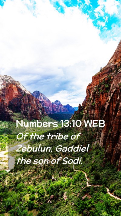 Picture 02 - Numbers 13:10 WEB Mobile Phone Wallpaper - Of the tribe of Zebulun, Gaddiel the son of - Mobile Bible Verse Wallpaper