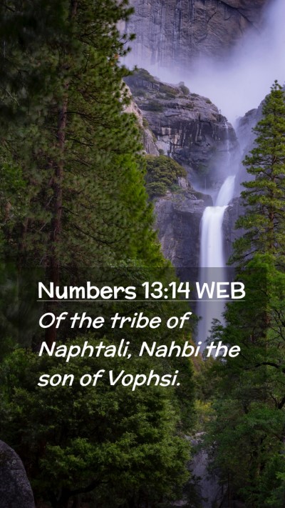 Picture 02 - Numbers 13:14 WEB Mobile Phone Wallpaper - Of the tribe of Naphtali, Nahbi the son of - Mobile Bible Verse Wallpaper