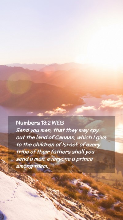 Picture 02 - Numbers 13:2 WEB Mobile Phone Wallpaper - Send you men, that they may spy out the land of - Mobile Bible Verse Wallpaper