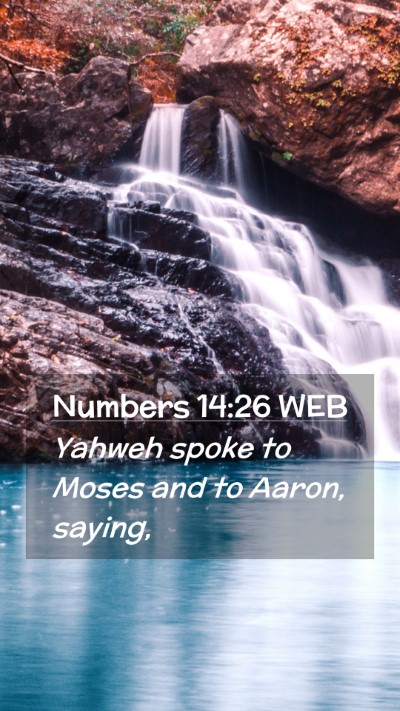 Picture 02 - Numbers 14:26 WEB Mobile Phone Wallpaper - Yahweh spoke to Moses and to Aaron, - Mobile Bible Verse Wallpaper