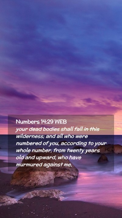 Picture 02 - Numbers 14:29 WEB Mobile Phone Wallpaper - your dead bodies shall fall in this wilderness; - Mobile Bible Verse Wallpaper