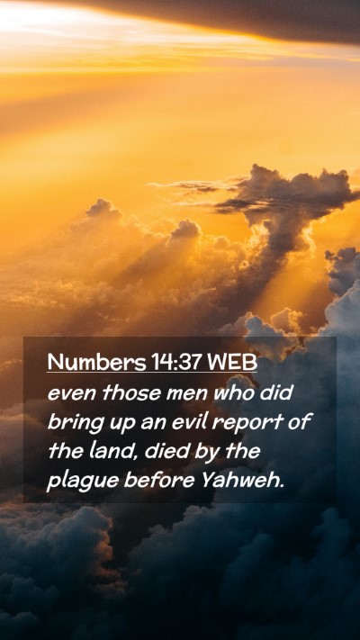 Picture 02 - Numbers 14:37 WEB Mobile Phone Wallpaper - even those men who did bring up an evil report of - Mobile Bible Verse Wallpaper
