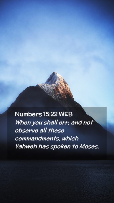 Picture 02 - Numbers 15:22 WEB Mobile Phone Wallpaper - When you shall err, and not observe all these - Mobile Bible Verse Wallpaper