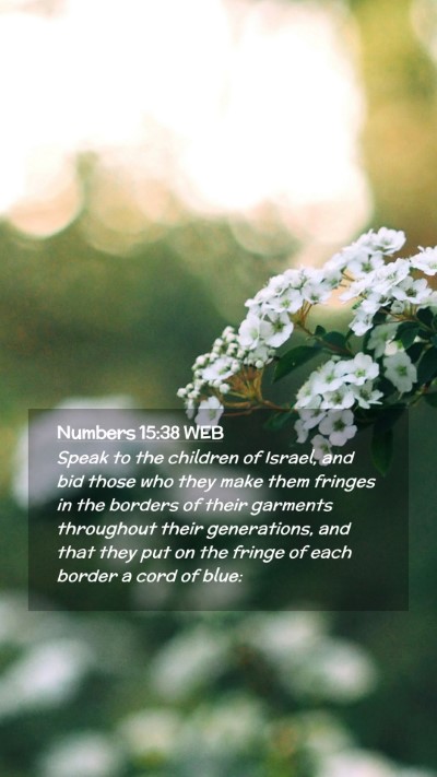 Picture 02 - Numbers 15:38 WEB Mobile Phone Wallpaper - Speak to the children of Israel, and bid those - Mobile Bible Verse Wallpaper