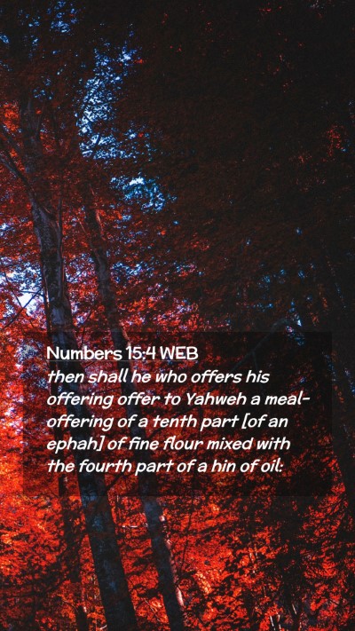 Picture 02 - Numbers 15:4 WEB Mobile Phone Wallpaper - then shall he who offers his offering offer to - Mobile Bible Verse Wallpaper