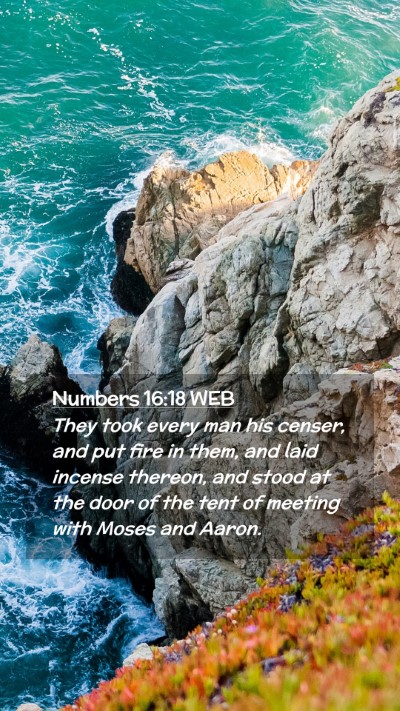 Picture 02 - Numbers 16:18 WEB Mobile Phone Wallpaper - They took every man his censer, and put fire in - Mobile Bible Verse Wallpaper