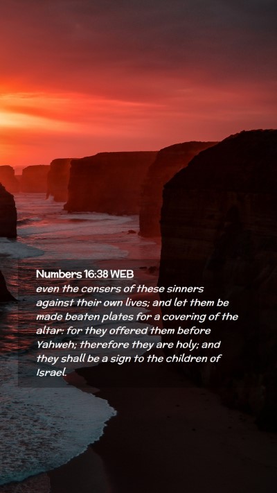 Picture 02 - Numbers 16:38 WEB Mobile Phone Wallpaper - even the censers of these sinners against their - Mobile Bible Verse Wallpaper