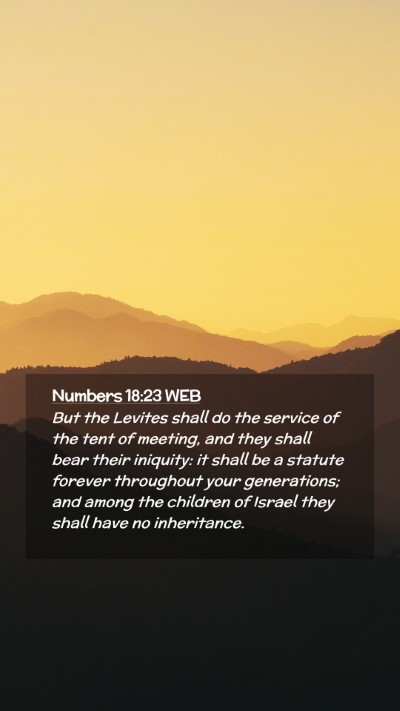 Picture 02 - Numbers 18:23 WEB Mobile Phone Wallpaper - But the Levites shall do the service of the tent - Mobile Bible Verse Wallpaper