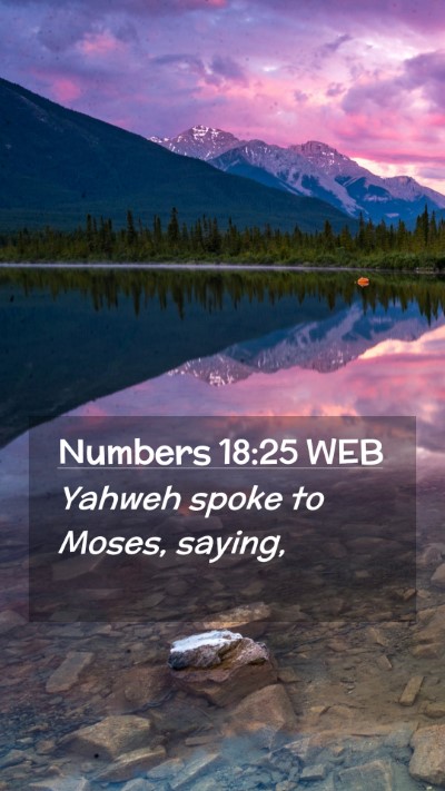 Picture 02 - Numbers 18:25 WEB Mobile Phone Wallpaper - Yahweh spoke to Moses, - Mobile Bible Verse Wallpaper