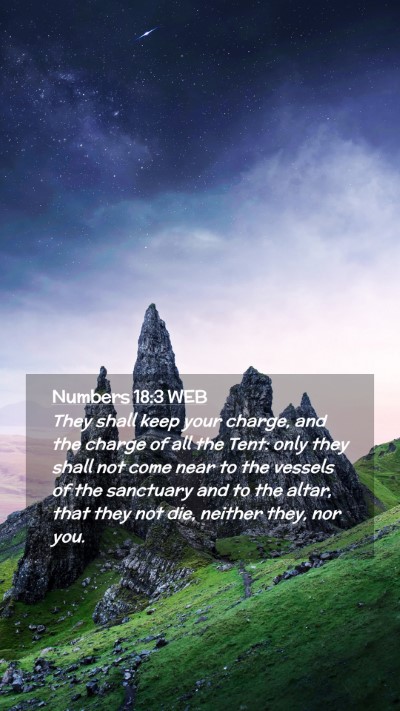 Picture 02 - Numbers 18:3 WEB Mobile Phone Wallpaper - They shall keep your charge, and the charge of - Mobile Bible Verse Wallpaper
