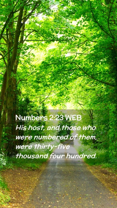 Picture 02 - Numbers 2:23 WEB Mobile Phone Wallpaper - His host, and those who were numbered of them, - Mobile Bible Verse Wallpaper