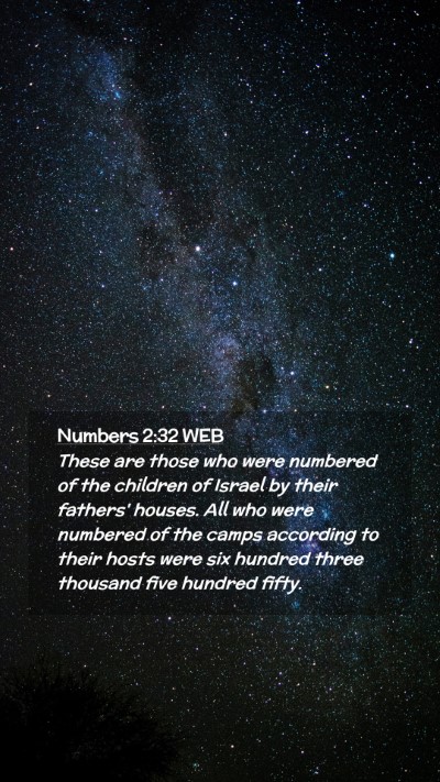 Picture 02 - Numbers 2:32 WEB Mobile Phone Wallpaper - These are those who were numbered of the children - Mobile Bible Verse Wallpaper