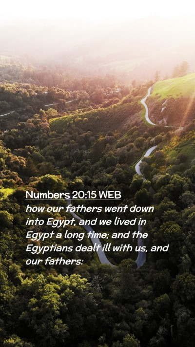 Picture 02 - Numbers 20:15 WEB Mobile Phone Wallpaper - how our fathers went down into Egypt, and we - Mobile Bible Verse Wallpaper