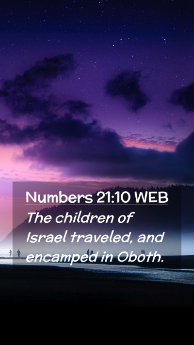 Picture 02 - Numbers 21:10 WEB Mobile Phone Wallpaper - The children of Israel traveled, and encamped in - Mobile Bible Verse Wallpaper