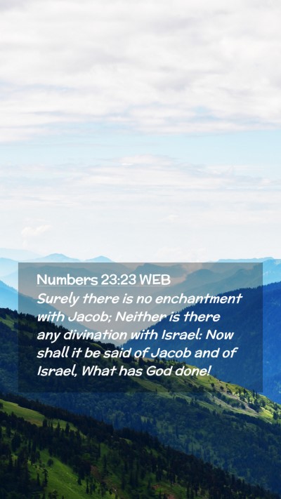 Picture 02 - Numbers 23:23 WEB Mobile Phone Wallpaper - Surely there is no enchantment with Jacob; - Mobile Bible Verse Wallpaper