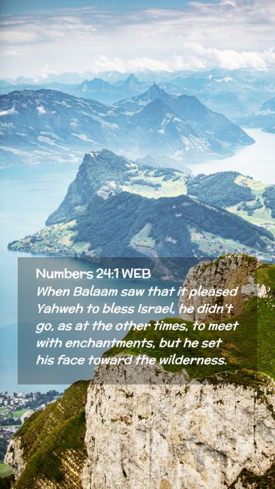 Picture 02 - Numbers 24:1 WEB Mobile Phone Wallpaper - When Balaam saw that it pleased Yahweh to bless - Mobile Bible Verse Wallpaper