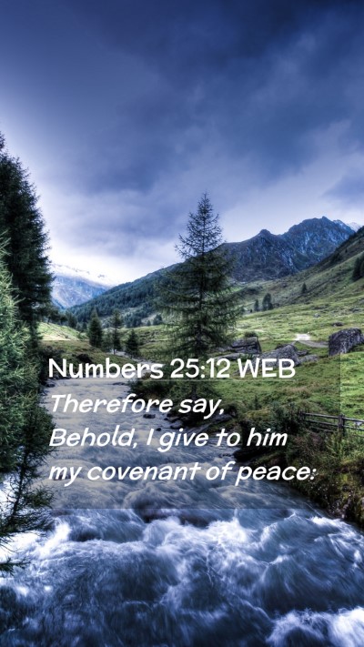 Picture 02 - Numbers 25:12 WEB Mobile Phone Wallpaper - Therefore say, Behold, I give to him my covenant - Mobile Bible Verse Wallpaper