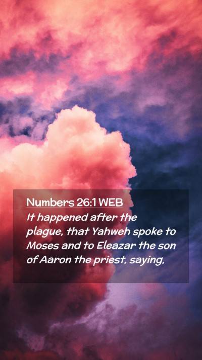 Picture 02 - Numbers 26:1 WEB Mobile Phone Wallpaper - It happened after the plague, that Yahweh spoke - Mobile Bible Verse Wallpaper