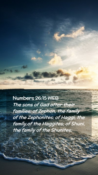 Picture 02 - Numbers 26:15 WEB Mobile Phone Wallpaper - The sons of Gad after their families: of Zephon, - Mobile Bible Verse Wallpaper