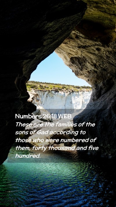 Picture 02 - Numbers 26:18 WEB Mobile Phone Wallpaper - These are the families of the sons of Gad - Mobile Bible Verse Wallpaper