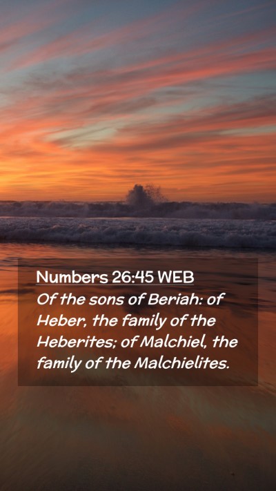 Picture 02 - Numbers 26:45 WEB Mobile Phone Wallpaper - Of the sons of Beriah: of Heber, the family of - Mobile Bible Verse Wallpaper