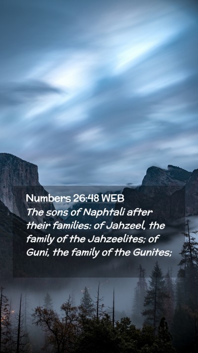 Picture 02 - Numbers 26:48 WEB Mobile Phone Wallpaper - The sons of Naphtali after their families: of - Mobile Bible Verse Wallpaper