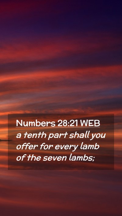 Picture 02 - Numbers 28:21 WEB Mobile Phone Wallpaper - a tenth part shall you offer for every lamb of - Mobile Bible Verse Wallpaper