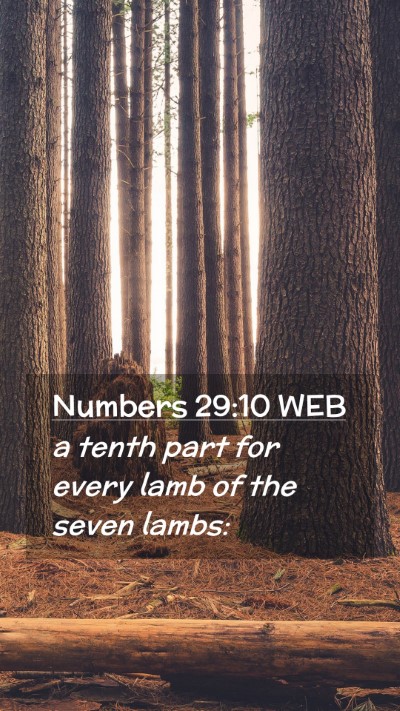 Picture 02 - Numbers 29:10 WEB Mobile Phone Wallpaper - a tenth part for every lamb of the seven - Mobile Bible Verse Wallpaper