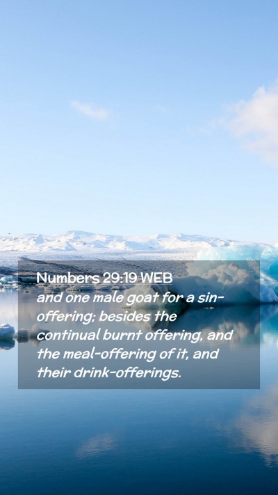 Picture 02 - Numbers 29:19 WEB Mobile Phone Wallpaper - and one male goat for a sin-offering; besides the - Mobile Bible Verse Wallpaper