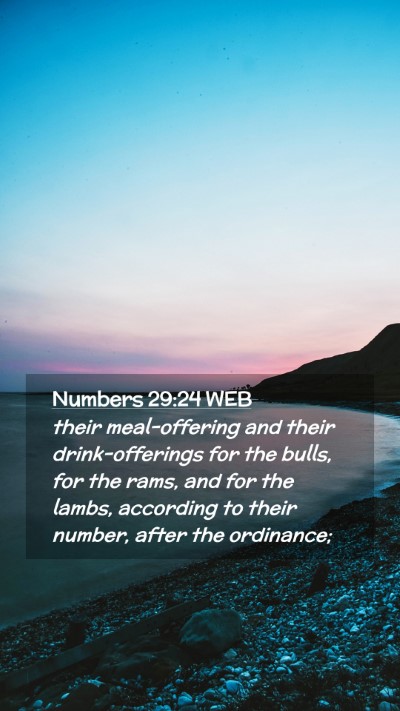 Picture 02 - Numbers 29:24 WEB Mobile Phone Wallpaper - their meal-offering and their drink-offerings for - Mobile Bible Verse Wallpaper