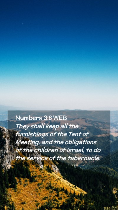 Picture 02 - Numbers 3:8 WEB Mobile Phone Wallpaper - They shall keep all the furnishings of the Tent - Mobile Bible Verse Wallpaper