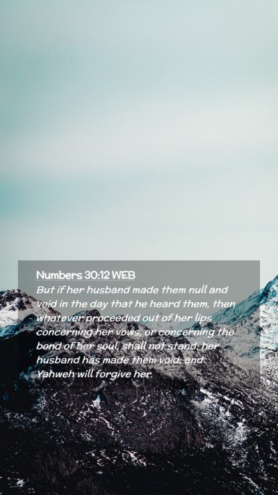 Picture 02 - Numbers 30:12 WEB Mobile Phone Wallpaper - But if her husband made them null and void in the - Mobile Bible Verse Wallpaper