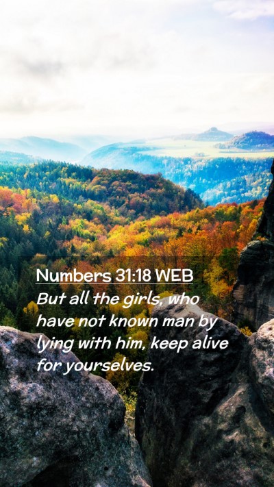 Picture 02 - Numbers 31:18 WEB Mobile Phone Wallpaper - But all the girls, who have not known man by - Mobile Bible Verse Wallpaper
