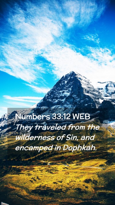 Picture 02 - Numbers 33:12 WEB Mobile Phone Wallpaper - They traveled from the wilderness of Sin, and - Mobile Bible Verse Wallpaper