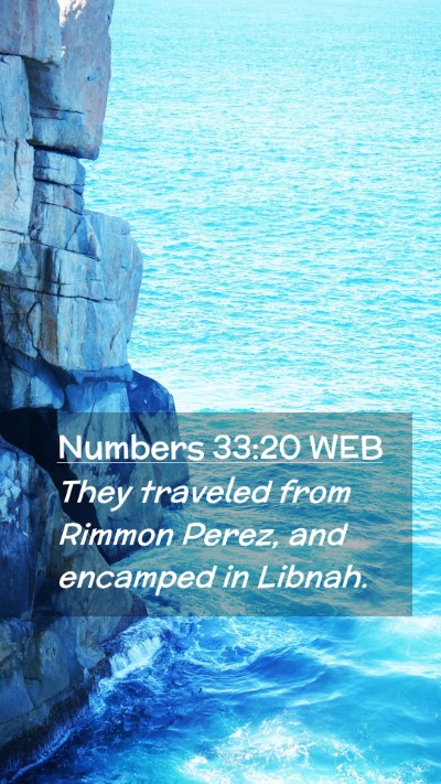 Picture 02 - Numbers 33:20 WEB Mobile Phone Wallpaper - They traveled from Rimmon Perez, and encamped in - Mobile Bible Verse Wallpaper