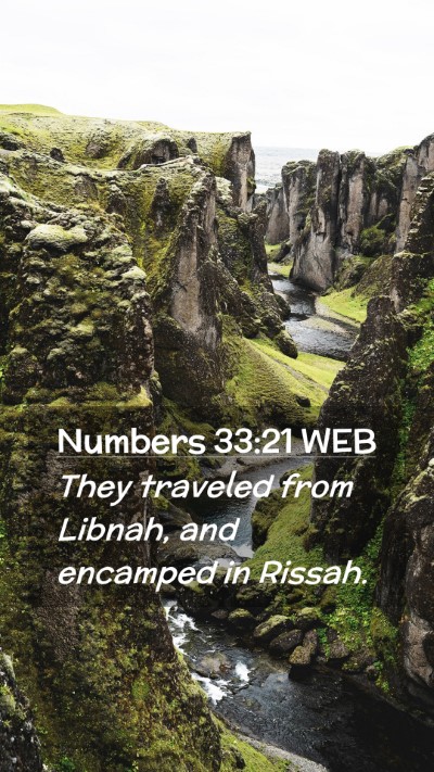 Picture 02 - Numbers 33:21 WEB Mobile Phone Wallpaper - They traveled from Libnah, and encamped in - Mobile Bible Verse Wallpaper