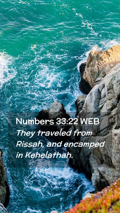 Picture 02 - Numbers 33:22 WEB Mobile Phone Wallpaper - They traveled from Rissah, and encamped in - Mobile Bible Verse Wallpaper